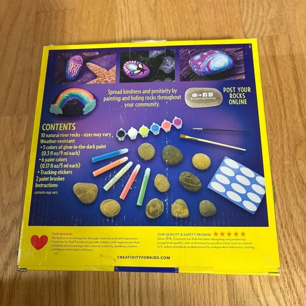 Glow in the Dark Rock Painting Kit NEW Craft